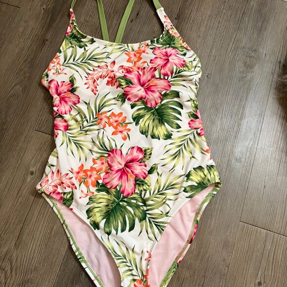 Hurley One Piece Floral Swim Suite, Women's size Small - Picture 2 of 8